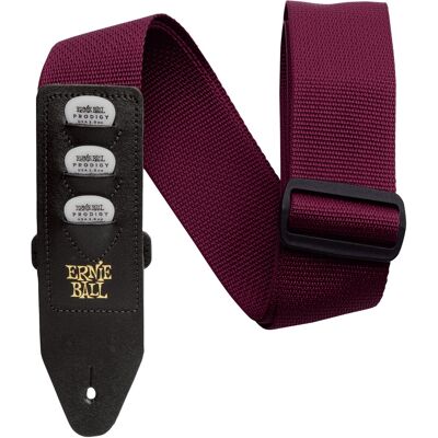 Ernie Ball Pickholder Strap Burgundy Ernie Ball Pickholder Strap Burgundy