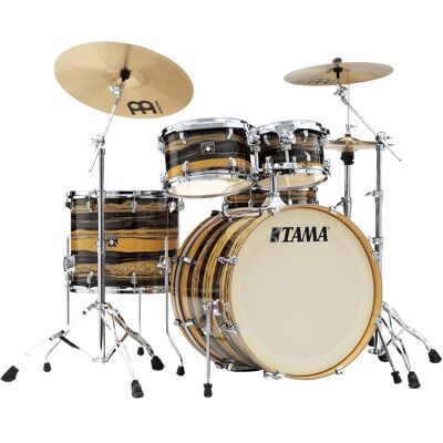 Tama Superstar Classic Maple Natural Ebony Tiger Wrap Rock Set Tama Superstar Classic Maple Natural Ebony Tiger Wrap Rock Set