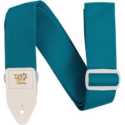 Ernie Ball Polypro Strap Teal & White Ernie Ball Polypro Strap Teal & White