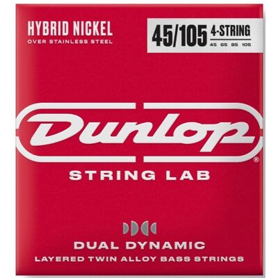 Dunlop DBHYN45105 Dual Dynamic Layered Twin Alloy Hybrid Wound 45-105 Dunlop DBHYN45105 Dual Dynamic Layered Twin Alloy Hybrid Wound 45-105