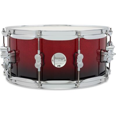 PDP 14" x 6,5" Concept Maple Red to Black Fade Lacquer PDP 14" x 6,5" Concept Maple Red to Black Fade Lacquer
