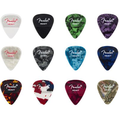 Fender 351 Dotted Celluloid Picks 12-Pack Heavy Fender 351 Dotted Celluloid Picks 12-Pack Heavy