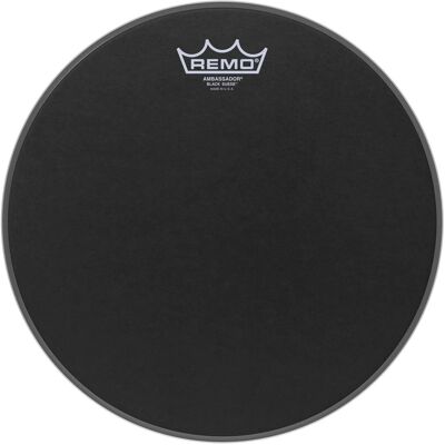 Remo 8" Ambassador Black Suede Remo 8" Ambassador Black Suede