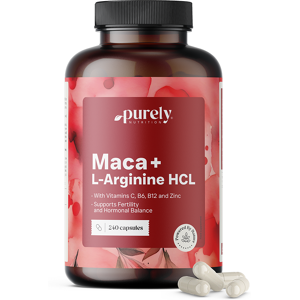 Purely Nutrition Maca 4000 mg + L-arginín HCl, 240 kapsúl Purely Nutrition Maca 4000 mg + L-arginín HCl, 240 kapsúl