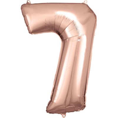 Fóliový balónik rose gold číslo 7 ALBI Fóliový balónik rose gold číslo 7 ALBI