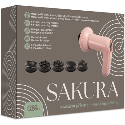Luxusná masážna pištoľ Sakura ALBI Luxusná masážna pištoľ Sakura ALBI