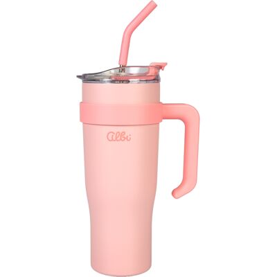 Ružový nerezový termohrnček XXL 1200 ml ALBI Ružový nerezový termohrnček XXL 1200 ml ALBI
