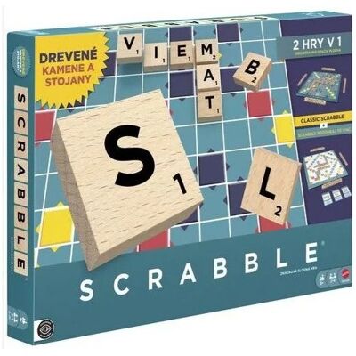 Scrabble drevená edícia SK Mattel Scrabble drevená edícia SK Mattel