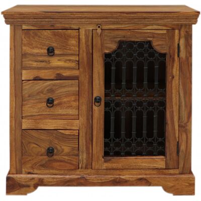 LAKŠMI indickynabytok.sk Komoda Jali s kovovým výpletom 90x90x45 z indického masívu palisander LAKŠMI indickynabytok.sk Komoda Jali s kovovým výpletom 90x90x45 z indického masívu palisander