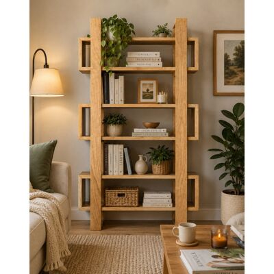 LAKŠMI indickynabytok.sk Knižnica Gita 85x160x35 indický masív mango LAKŠMI indickynabytok.sk Knižnica Gita 85x160x35 indický masív mango