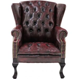 LAKŠMI indickynabytok.sk Kreslo Chesterfield Chester z pravej hovädzej kože New Red LAKŠMI indickynabytok.sk Kreslo Chesterfield Chester z pravej hovädzej kože New Red