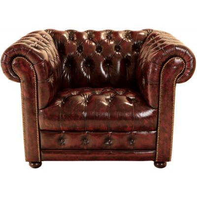 LAKŠMI indickynabytok.sk Pohovka jednomiestna Chesterfield Manchester z pravej hovädzej kože New Red LAKŠMI indickynabytok.sk Pohovka jednomiestna Chesterfield Manchester z pravej hovädzej kože New Red