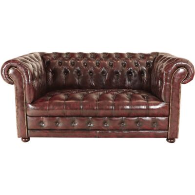 LAKŠMI indickynabytok.sk Pohovka dvojmiestna Chesterfield Manchester z pravej hovädzej kože New Red LAKŠMI indickynabytok.sk Pohovka dvojmiestna Chesterfield Manchester z pravej hovädzej kože New Red