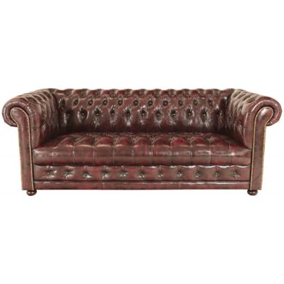 LAKŠMI indickynabytok.sk Pohovka trojmiestna Chesterfield Manchester z pravej hovädzej kože New Red LAKŠMI indickynabytok.sk Pohovka trojmiestna Chesterfield Manchester z pravej hovädzej kože New Red