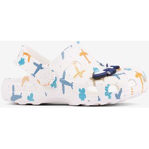COQUI Nazúvacie šľapky LITTLE FROG – biele, Airoplane + amulet, veľ. 29/30 COQUI Nazúvacie šľapky LITTLE FROG – biele, Airoplane + amulet, veľ. 29/30