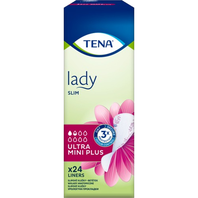 TENA Lady Slim Ultra Mini Plus inkontinenčné vložky 24 ks TENA Lady Slim Ultra Mini Plus inkontinenčné vložky 24 ks