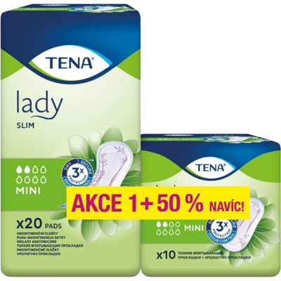 TENA Lady Slim Mini Inkontinenční vložky 30 ks TENA Lady Slim Mini Inkontinenční vložky 30 ks