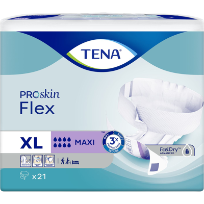 TENA Flex Maxi Extra Large absorpčné nohavičky s rýchloupínacím pásom 21 ks TENA Flex Maxi Extra Large absorpčné nohavičky s rýchloupínacím pásom 21 ks