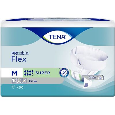 TENA Flex Super Medium Absorpčné nohavičky s rýchloupínacím pásom 30 ks TENA Flex Super Medium Absorpčné nohavičky s rýchloupínacím pásom 30 ks