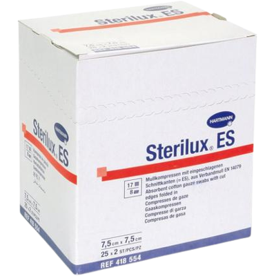 HARTMANN Sterilux es kompres sterilný so založenými okrajmi 7,5 x 7,5 cm 50 ks HARTMANN Sterilux es kompres sterilný so založenými okrajmi 7,5 x 7,5 cm 50 ks