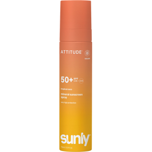 ATTITUDE Minerálny opaľovací krém v spreji Sunly SPF 50+ s vôňou tropického kokosu 75 ml ATTITUDE Minerálny opaľovací krém v spreji Sunly SPF 50+ s vôňou tropického kokosu 75 ml