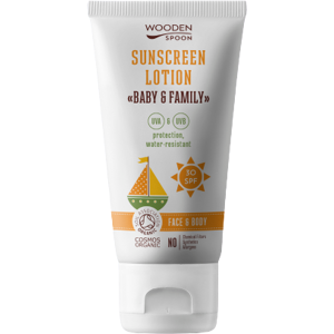 WOODENSPOON Opaľovacie telové mlieko v tube Baby & Family SPF 30, 150 ml WOODENSPOON Opaľovacie telové mlieko v tube Baby & Family SPF 30, 150 ml