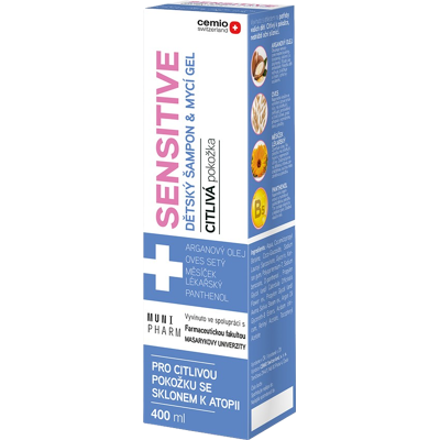 CEMIO Sensitive detský šampón a umývací gél 400 ml CEMIO Sensitive detský šampón a umývací gél 400 ml