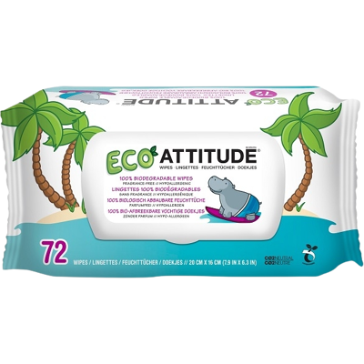 ATTITUDE Vlhčené obrúsky bez vône 72 ks ATTITUDE Vlhčené obrúsky bez vône 72 ks
