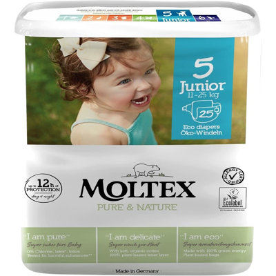 MOLTEX Plienky Pure & Nature Junior (11–25kg) 25 ks MOLTEX Plienky Pure & Nature Junior (11–25kg) 25 ks