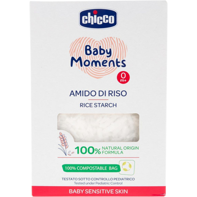 CHICCO Škrob detský ryžový do kúpeľa Baby Moments Sensitive 100 % BIO 250 ml CHICCO Škrob detský ryžový do kúpeľa Baby Moments Sensitive 100 % BIO 250 ml