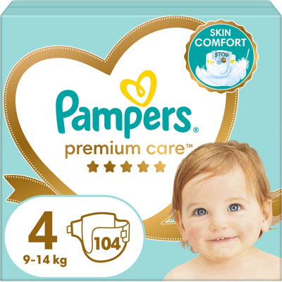 PAMPERS Premium Care 4 Maxi (9-14kg) 104 ks PAMPERS Premium Care 4 Maxi (9-14kg) 104 ks