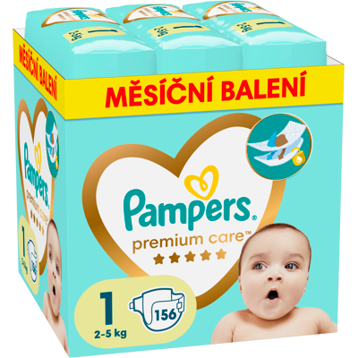 PAMPERS Premium Care plienky, vel.1 (2-5kg) 156 ks PAMPERS Premium Care plienky, vel.1 (2-5kg) 156 ks