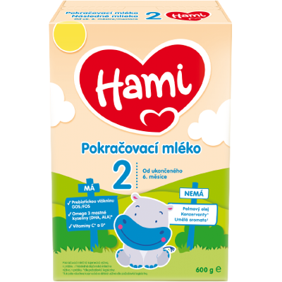 HAMI 2 Následné dojčenské mlieko od uk. 6. mesiaca 600 g HAMI 2 Následné dojčenské mlieko od uk. 6. mesiaca 600 g