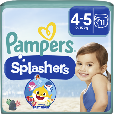 PAMPERS Splashers 4 - 5, (9 - 15) kg, 11 ks PAMPERS Splashers 4 - 5, (9 - 15) kg, 11 ks