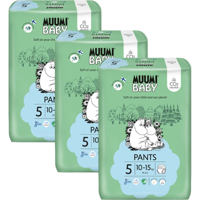 MUUMI BABY Jednorazové eko nohavičkové plienky 5 Maxi+ 10-15 kg 114 ks MUUMI BABY Jednorazové eko nohavičkové plienky 5 Maxi+ 10-15 kg 114 ks
