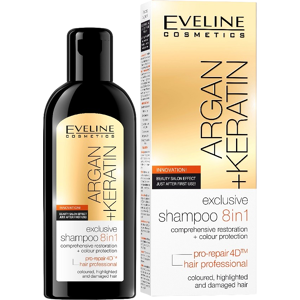 EVELINE Argan + Keratín - Šampón na vlasy 8v1 150 ml EVELINE Argan + Keratín - Šampón na vlasy 8v1 150 ml