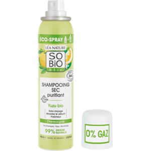 SO´BIO ÉTIC Čistiaci suchý šampón v spreji s Yuzu bio 100 ml SO´BIO ÉTIC Čistiaci suchý šampón v spreji s Yuzu bio 100 ml