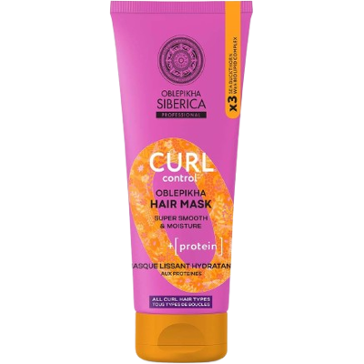 NATURA SIBERICA Oblepikha O Curl Control Proteínová maska pre kučeravé vlasy 200 ml NATURA SIBERICA Oblepikha O Curl Control Proteínová maska pre kučeravé vlasy 200 ml