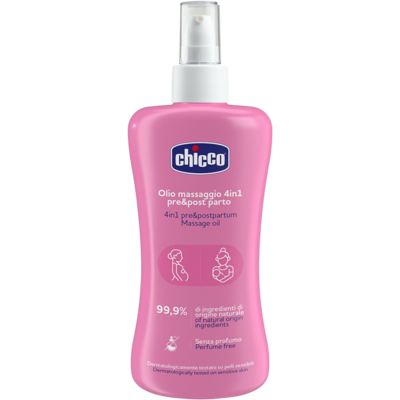 CHICCO Masážny olej pred a po pôrode 4v1, 200 ml CHICCO Masážny olej pred a po pôrode 4v1, 200 ml
