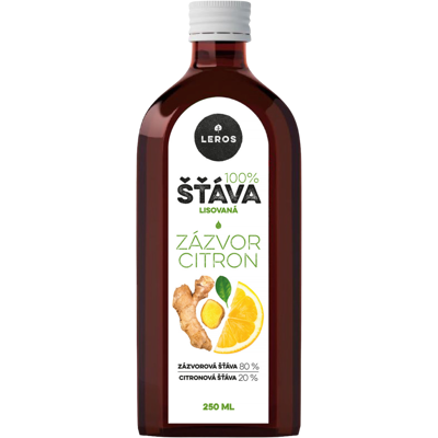 LEROS Zázvorová šťava so zázvorom a citrónovou šťavou 250 ml LEROS Zázvorová šťava so zázvorom a citrónovou šťavou 250 ml