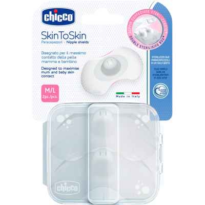 CHICCO Chránič bradaviek SkinToSkin silikón M/L 2 ks CHICCO Chránič bradaviek SkinToSkin silikón M/L 2 ks