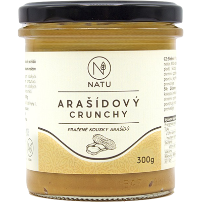 NATU Arašidový krém crunchy 300 g NATU Arašidový krém crunchy 300 g