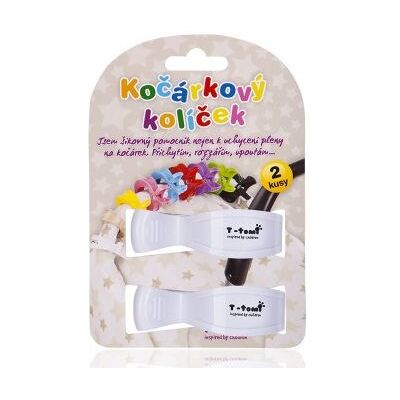 T-TOMI Kočíkové štipce biely 2 ks T-TOMI Kočíkové štipce biely 2 ks