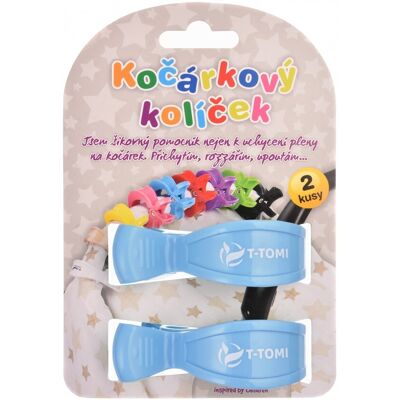 T-TOMI Kočíkové štipce pastel blue 2 ks T-TOMI Kočíkové štipce pastel blue 2 ks