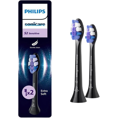 PHILIPS SONICARE Sensitive standard black 2 ks PHILIPS SONICARE Sensitive standard black 2 ks