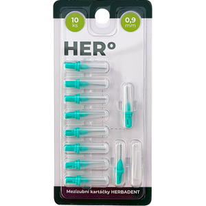 HERBADENT HERo doplnkové balenie medzizubných kefiek 0,9 mm, 10 ks HERBADENT HERo doplnkové balenie medzizubných kefiek 0,9 mm, 10 ks
