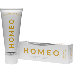 HERBADENT Homeo bylinná zubná pasta bez fluoridu a mentolu 75 g HERBADENT Homeo bylinná zubná pasta bez fluoridu a mentolu 75 g