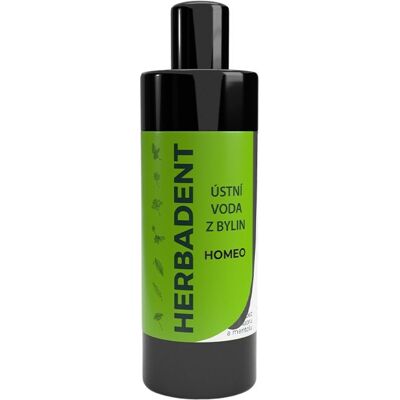 HERBADENT HOMEO bylinná ústna voda bez fluoridu a mentolu 400 ml HERBADENT HOMEO bylinná ústna voda bez fluoridu a mentolu 400 ml