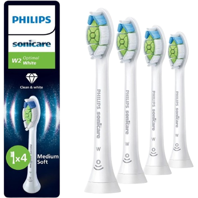 PHILIPS SONICARE Optimal White HX6064/87, bílé 4 ks PHILIPS SONICARE Optimal White HX6064/87, bílé 4 ks
