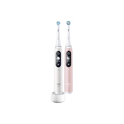 ORAL-B iO Series 6 Duo White&Pink Elektrická zubná kefka 2 ks ORAL-B iO Series 6 Duo White&Pink Elektrická zubná kefka 2 ks